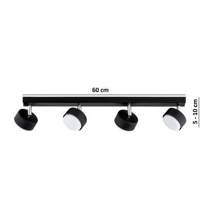 Brilagi - LED RGB+CCT dimbare spot MONO 4xGX53/14W/230V 2700-6500K Wi-Fi Tuya zwart