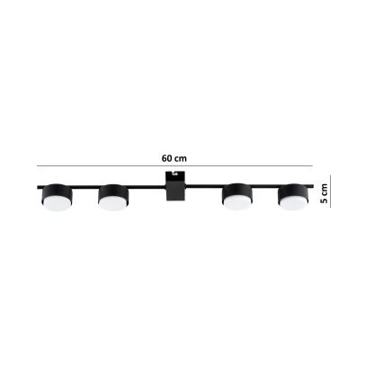 Brilagi - LED RGB+CCT dimbare plafondspot MONO 4xGX53/14W/230V 2700-6500K Wi-Fi Tuya zwart