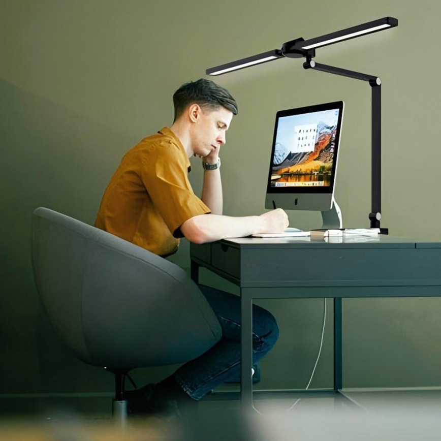 Brilagi - Dimbare RGB-LED tafellamp met aanraakbediening en klem VARIO LED/18W/230V 3000-6500K CRI 96