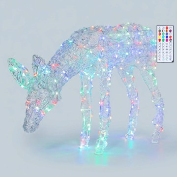 BRILAGI - LED RGBIC dimbare buitenkerstdecoratie LED/6W/230V 90 cm IP44 rendier + afstandsbediening