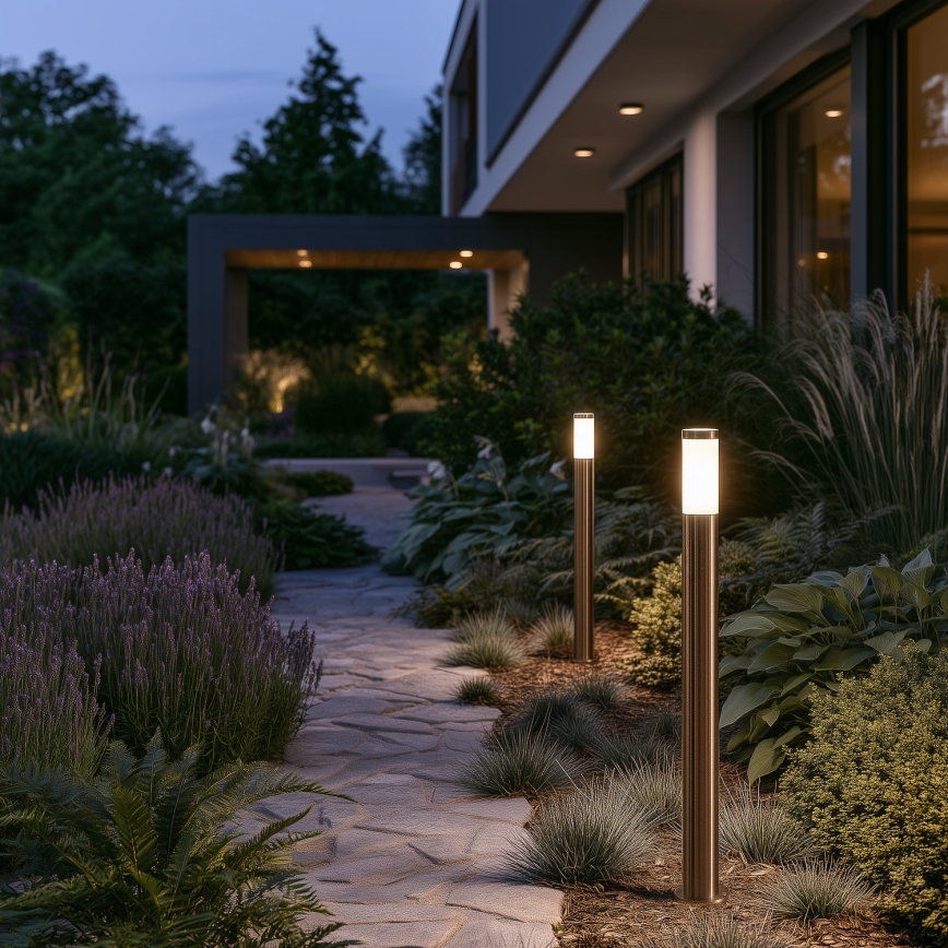 BRILAGI - LED RGBW dimbare buitenlamp ELIA 1xE27/6,5W/230V 2700-6500K IP44 Wi-Fi 100 cm mat chroom