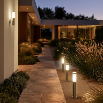 BRILAGI - LED RGBW Dimbare buitenlamp ELIA 1xE27/6,5W/230V 2700-6500K IP44 Wi-Fi 50 cm mat chroom