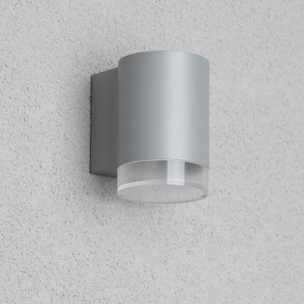 Brilagi - LED RGBW dimbare buitenwandlamp MATERA 1xGU10/4,8W/230V 3000K IP54 grijs + afstandsbediening