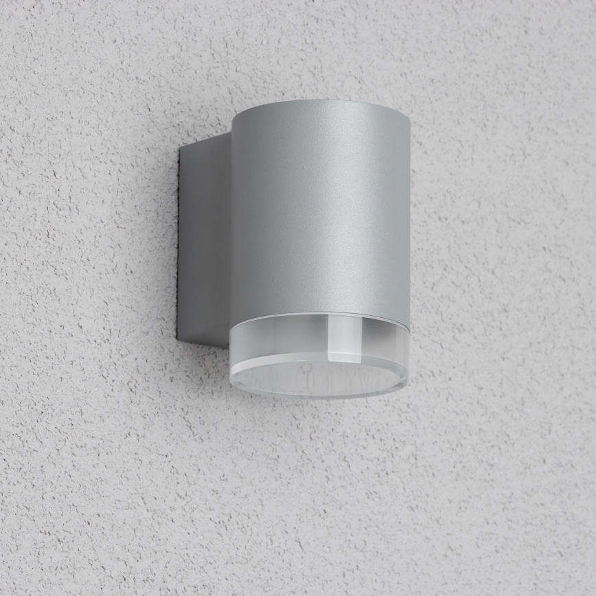 Brilagi - LED RGBW dimbare buitenwandlamp MATERA 1xGU10/4,8W/230V 3000K IP54 grijs + afstandsbediening
