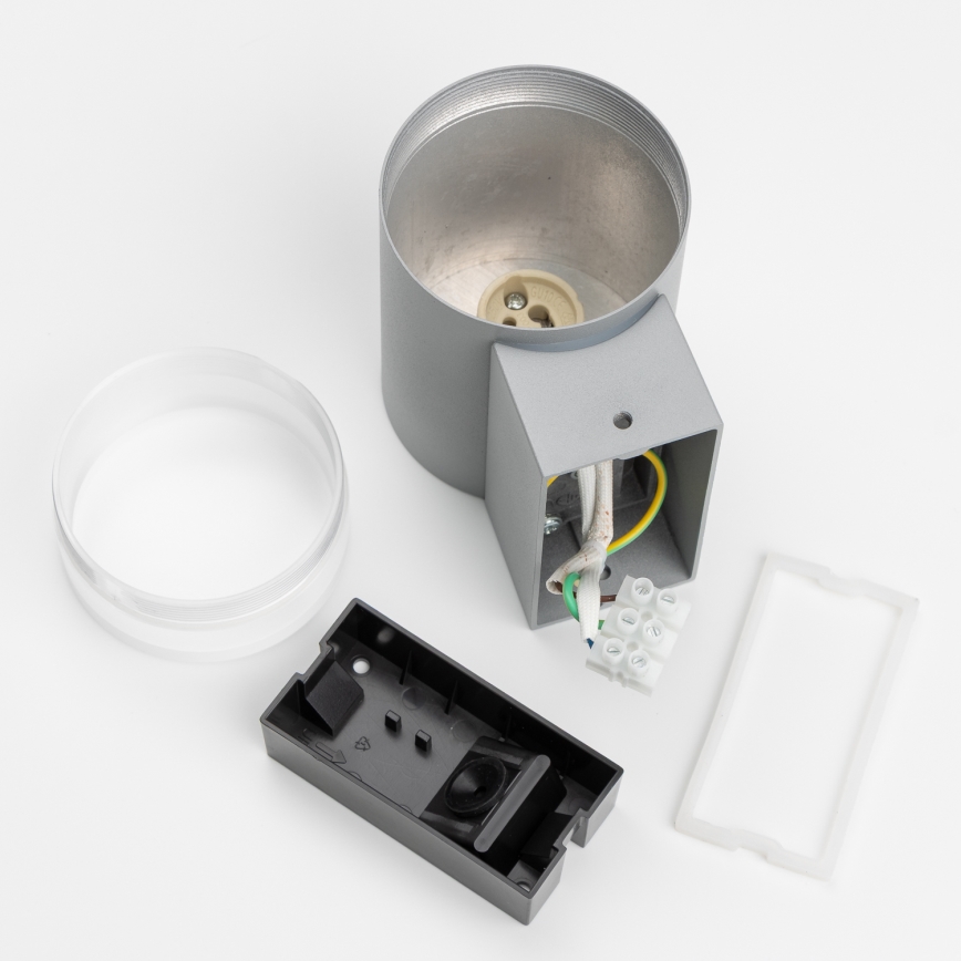 Brilagi - LED RGBW dimbare buitenwandlamp MATERA 1xGU10/4,8W/230V 3000K IP54 grijs + afstandsbediening