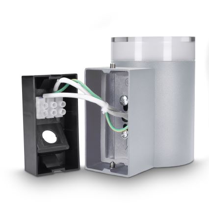Brilagi - LED RGBW dimbare buitenwandlamp MATERA 1xGU10/4,8W/230V 3000K IP54 grijs + afstandsbediening