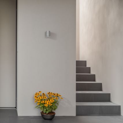 Brilagi - LED RGBW dimbare buitenwandlamp MATERA 1xGU10/6W/230V 3000K IP54 grijs + afstandsbediening