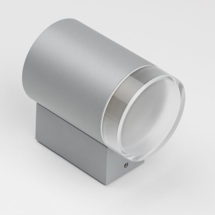 Brilagi - LED RGBW dimbare buitenwandlamp MATERA 1xGU10/6W/230V 3000K IP54 grijs + afstandsbediening