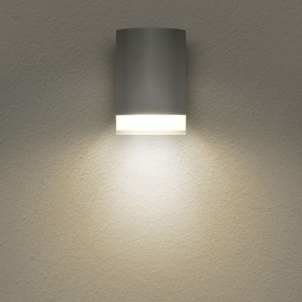 Brilagi - LED RGBW dimbare buitenwandlamp MATERA 1xGU10/6W/230V 3000K IP54 grijs + afstandsbediening