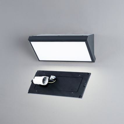 Brilagi - LED RGBW dimbare buitenwandlamp TRIANGLE 1xE27/15W/230V 2700-6500K IP65 antraciet