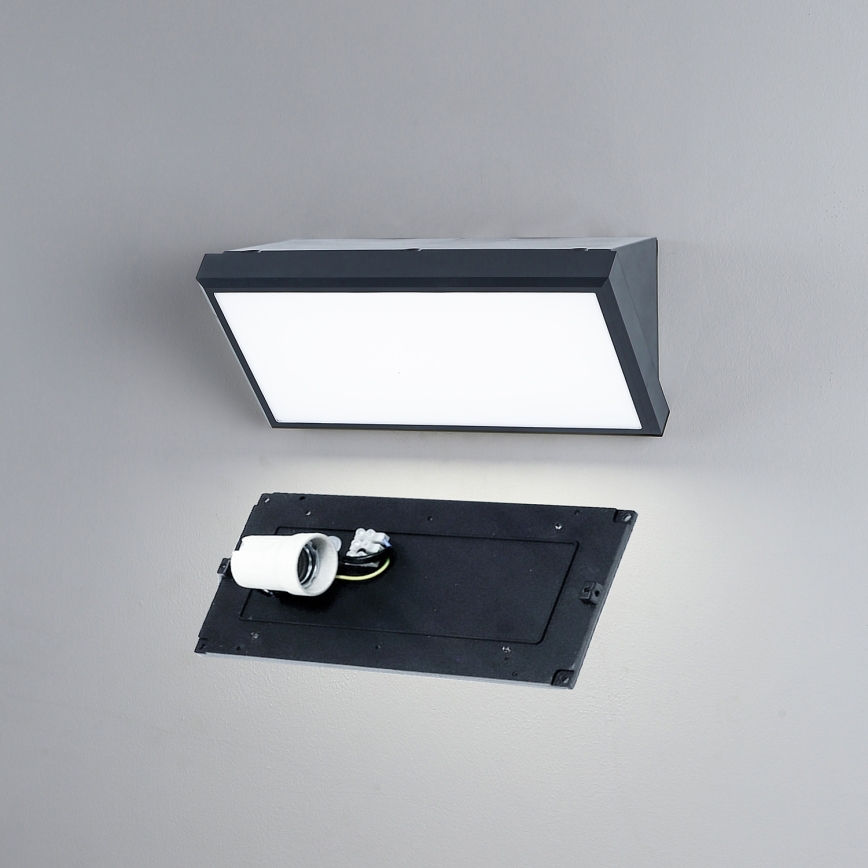Brilagi - LED RGBW dimbare buitenwandlamp TRIANGLE 1xE27/15W/230V 2700-6500K IP65 antraciet