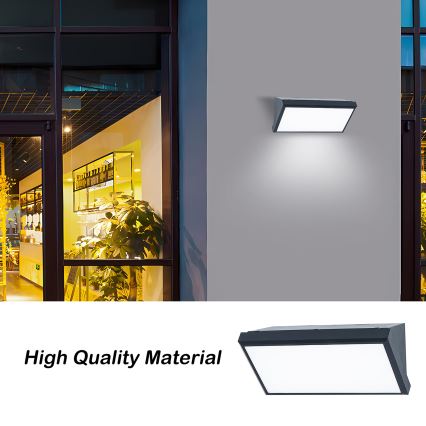 Brilagi - LED RGBW dimbare buitenwandlamp TRIANGLE 1xE27/9W/230V 2700-6500K IP65 antraciet