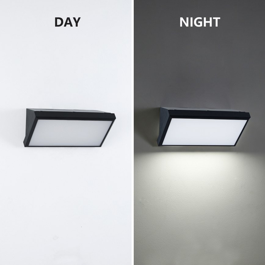 Brilagi - LED RGBW dimbare buitenwandlamp TRIANGLE 1xE27/9W/230V 2700-6500K IP65 zwart