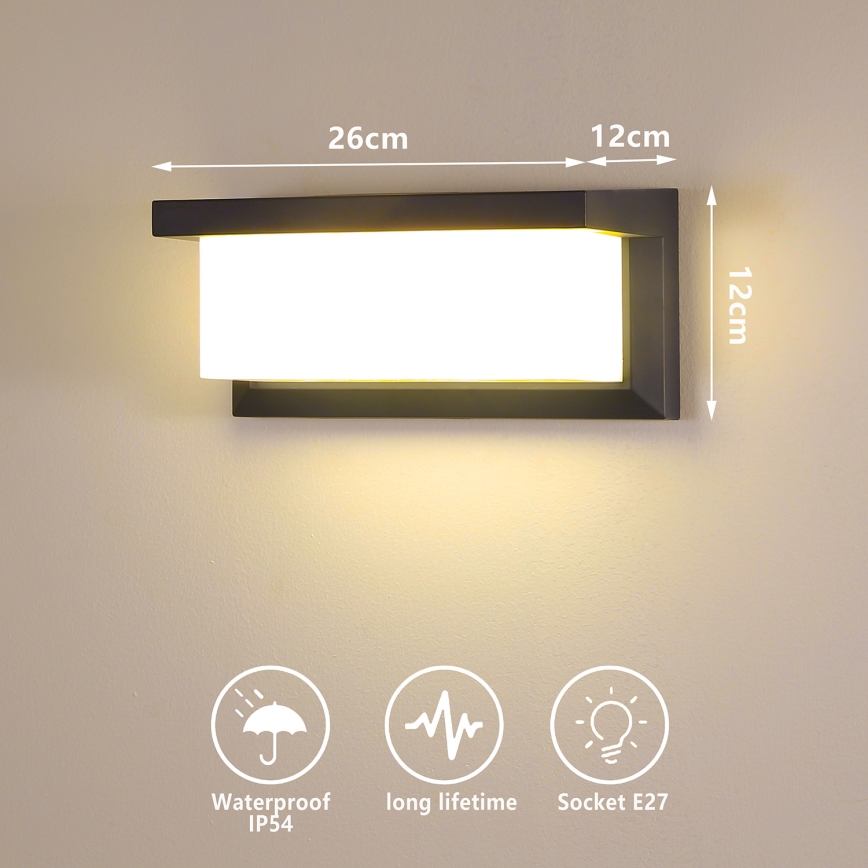 Brilagi - LED RGBW dimbare buitenwandlamp BRICKY 1xE27/15W/230V 2700-6500K antraciet IP54