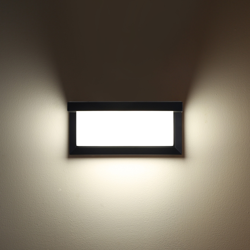 Brilagi - LED RGBW dimbare buitenwandlamp BRICKY 1xE27/15W/230V 2700-6500K IP54 zwart