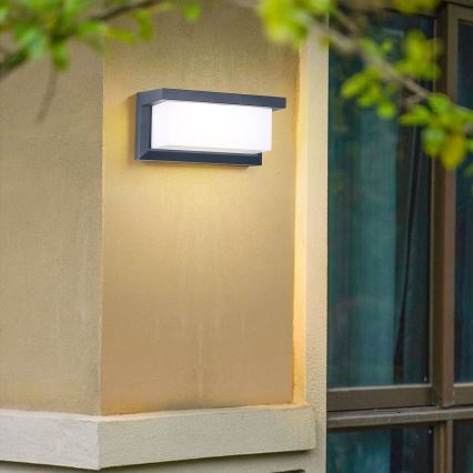 Brilagi - LED RGBW dimbare buitenwandlamp BRICKY 1xE27/9W/230V 2700-6500K antraciet IP54