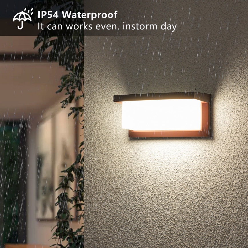 Brilagi - LED RGBW dimbare buitenwandlamp BRICKY 1xE27/9W/230V 2700-6500K IP54 bruin