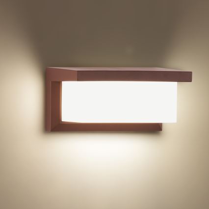 Brilagi - LED RGBW dimbare buitenwandlamp BRICKY 1xE27/9W/230V 2700-6500K IP54 bruin