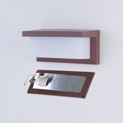 Brilagi - LED RGBW dimbare buitenwandlamp BRICKY 1xE27/9W/230V 2700-6500K IP54 bruin