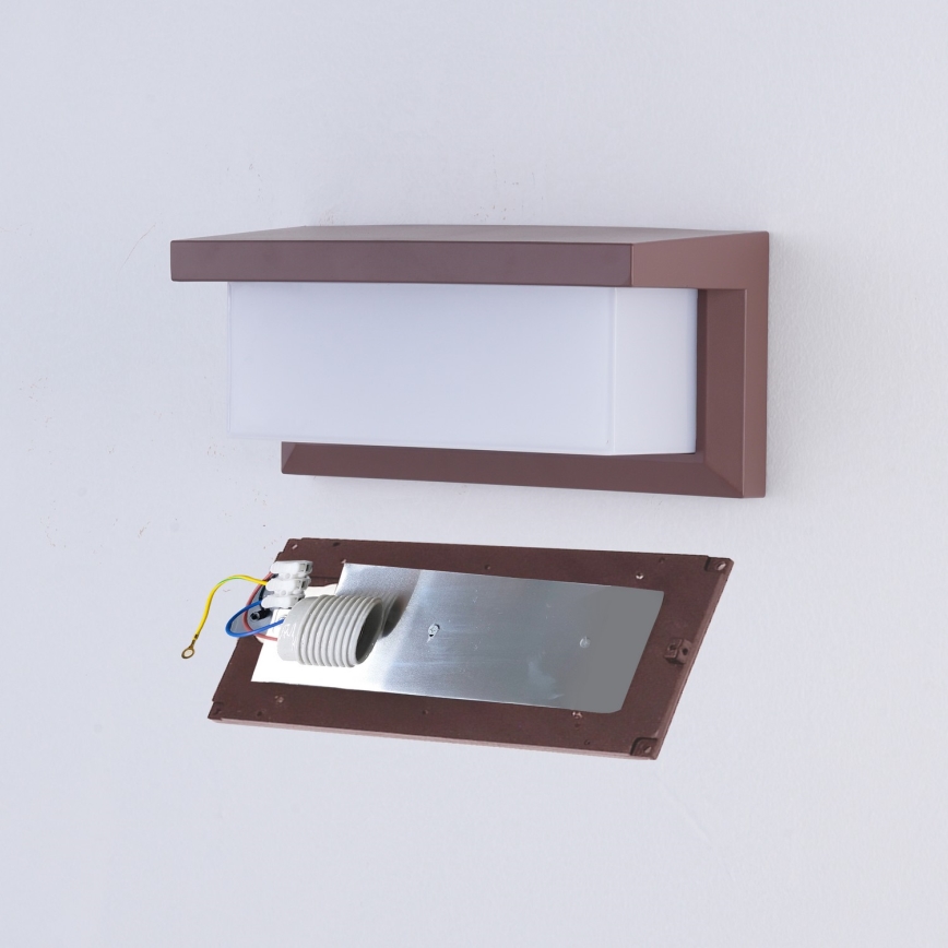 Brilagi - LED RGBW dimbare buitenwandlamp BRICKY 1xE27/9W/230V 2700-6500K IP54 bruin