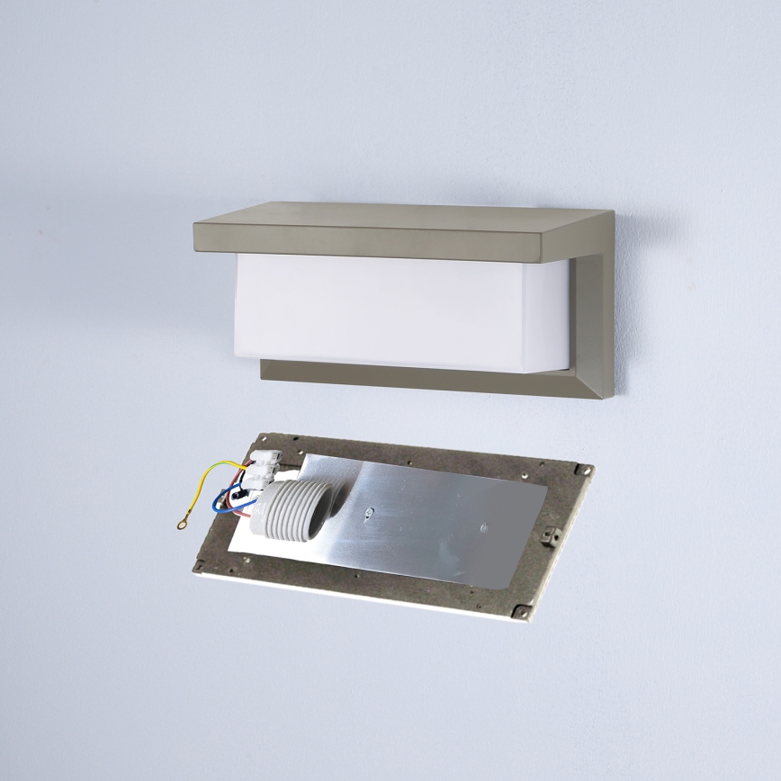 Brilagi - LED RGBW dimbare buitenwandlamp BRICKY 1xE27/9W/230V 2700-6500K IP54 grijs