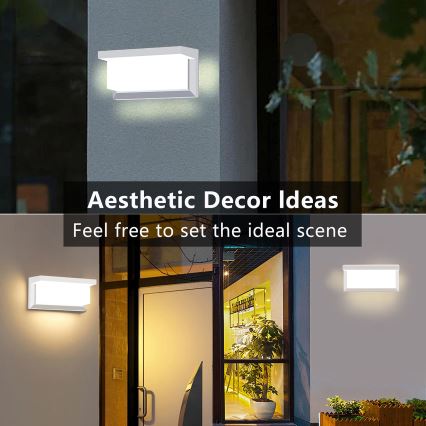 Brilagi - LED RGBW dimbare buitenwandlamp BRICKY 1xE27/9W/230V 2700-6500K IP54 wit