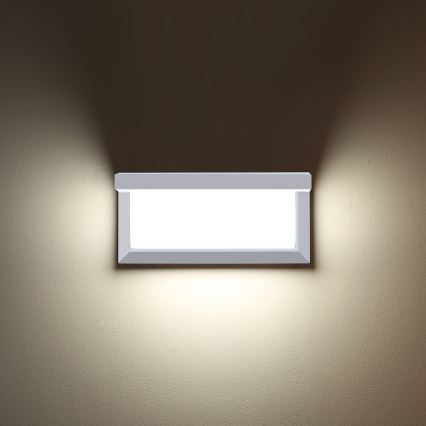 Brilagi - LED RGBW dimbare buitenwandlamp BRICKY 1xE27/9W/230V 2700-6500K IP54 wit