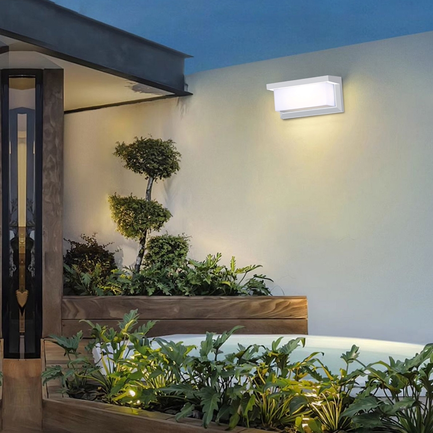 Brilagi - LED RGBW dimbare buitenwandlamp BRICKY 1xE27/9W/230V 2700-6500K IP54 wit