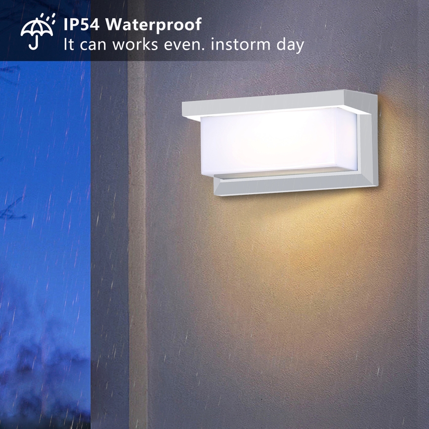 Brilagi - LED RGBW dimbare buitenwandlamp BRICKY 1xE27/9W/230V 2700-6500K IP54 wit