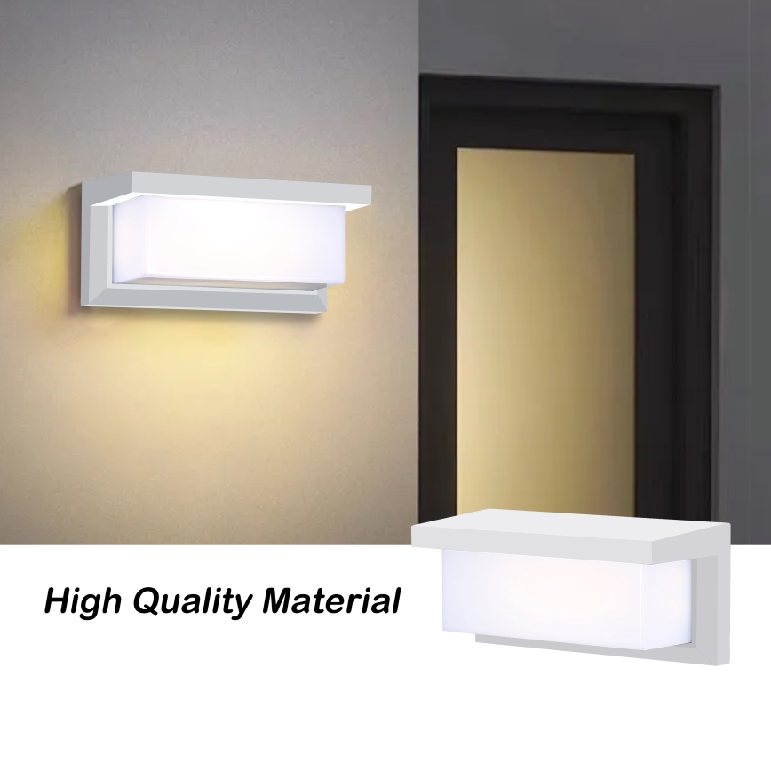 Brilagi - LED RGBW dimbare buitenwandlamp BRICKY 1xE27/9W/230V 2700-6500K IP54 wit
