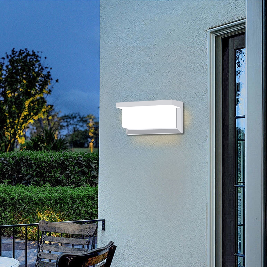 Brilagi - LED RGBW dimbare buitenwandlamp BRICKY 1xE27/9W/230V 2700-6500K IP54 wit