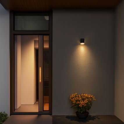 Brilagi - LED RGBW dimbare buitenwandlamp MATERA 1xGU10/4,8W/230V 3000K IP54 antraciet + afstandsbediening