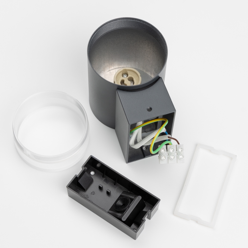 Brilagi - LED RGBW dimbare buitenwandlamp MATERA 1xGU10/4,8W/230V 3000K IP54 antraciet + afstandsbediening
