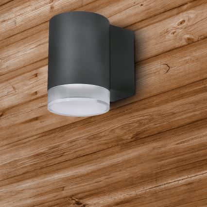Brilagi - LED RGBW dimbare buitenwandlamp MATERA 1xGU10/4,8W/230V 3000K IP54 antraciet + afstandsbediening