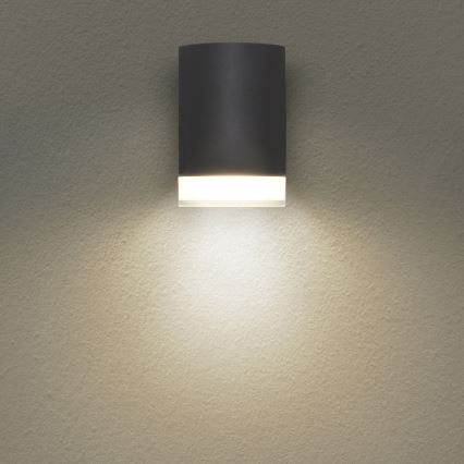 Brilagi - LED RGBW dimbare buitenwandlamp MATERA 1xGU10/4,8W/230V 3000K IP54 antraciet + afstandsbediening