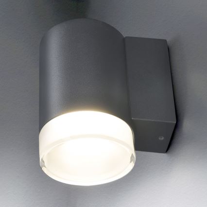 Brilagi - LED RGBW dimbare buitenwandlamp MATERA 1xGU10/4,8W/230V 3000K IP54 antraciet + afstandsbediening