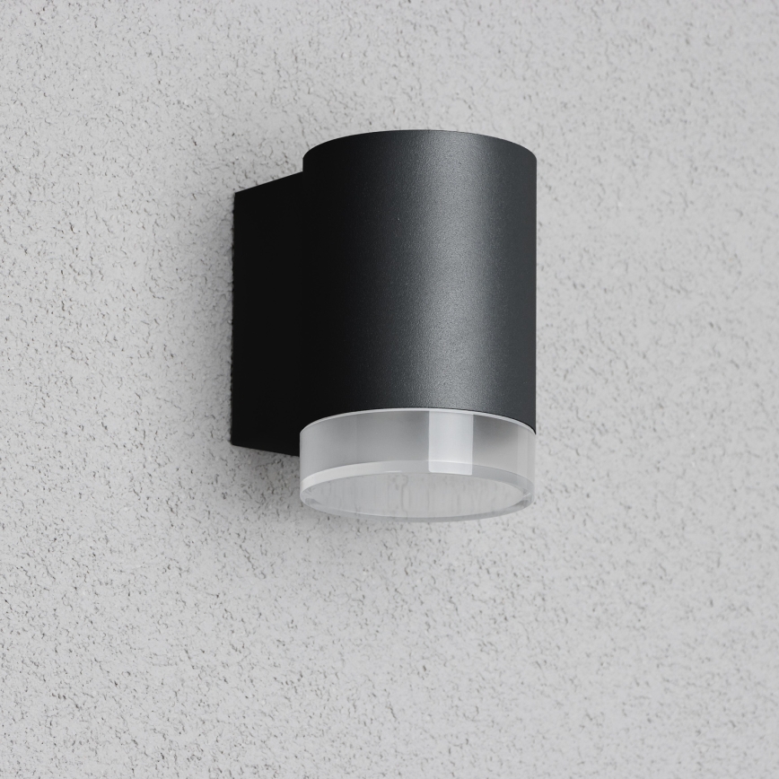Brilagi - LED RGBW dimbare buitenwandlamp MATERA 1xGU10/4,8W/230V 3000K IP54 zwart + afstandsbediening