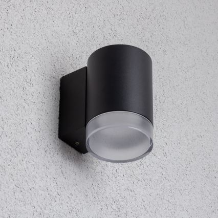 Brilagi - LED RGBW dimbare buitenwandlamp MATERA 1xGU10/4,8W/230V 3000K IP54 zwart + afstandsbediening