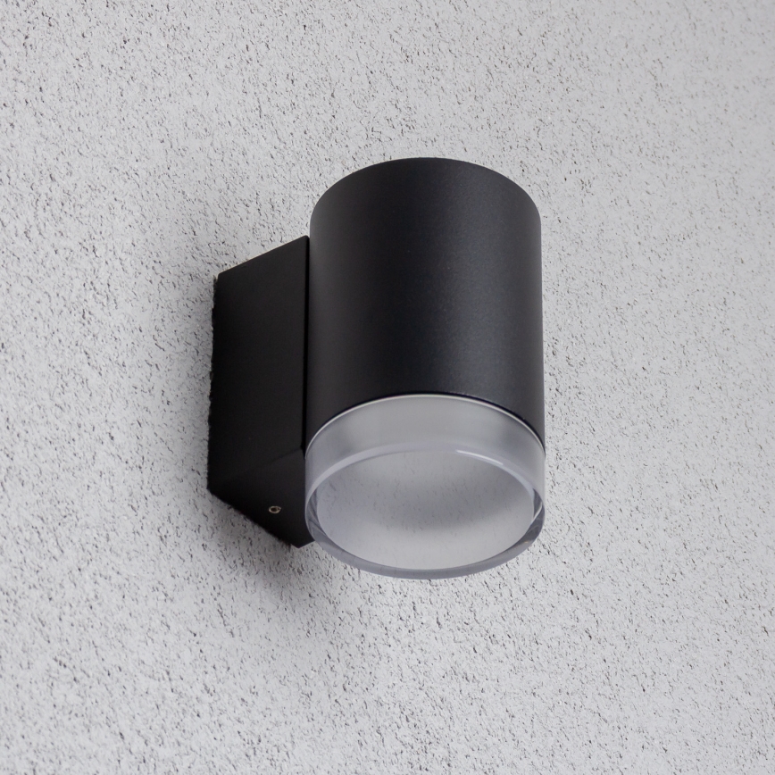 Brilagi - LED RGBW dimbare buitenwandlamp MATERA 1xGU10/4,8W/230V 3000K IP54 zwart + afstandsbediening