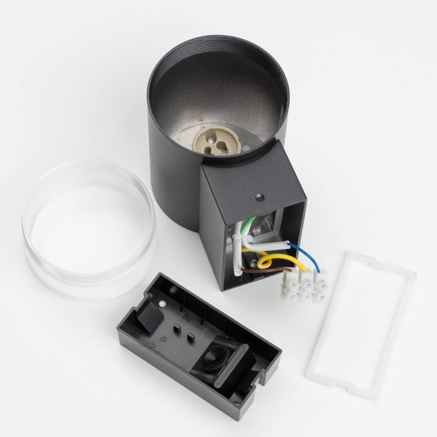 Brilagi - LED RGBW dimbare buitenwandlamp MATERA 1xGU10/4,8W/230V 3000K IP54 zwart + afstandsbediening
