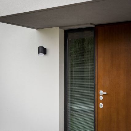 Brilagi - LED RGBW dimbare buitenwandlamp MATERA 1xGU10/4,8W/230V 3000K IP54 zwart + afstandsbediening