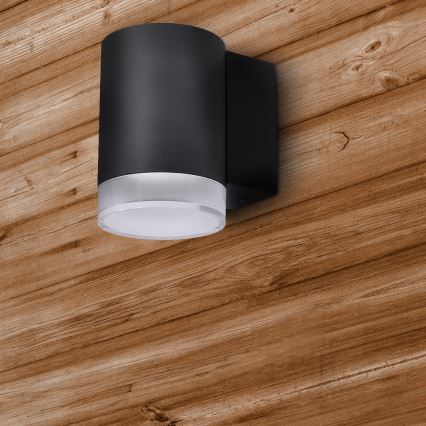 Brilagi - LED RGBW dimbare buitenwandlamp MATERA 1xGU10/4,8W/230V 3000K IP54 zwart + afstandsbediening