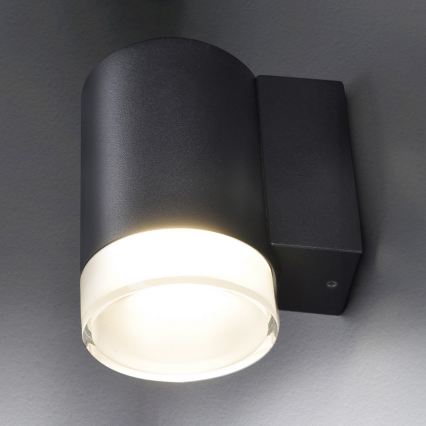 Brilagi - LED RGBW dimbare buitenwandlamp MATERA 1xGU10/4,8W/230V 3000K IP54 zwart + afstandsbediening
