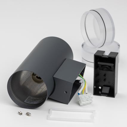 Brilagi - LED RGBW dimbare buitenwandlamp MATERA 2xGU10/4,8W/230V 3000K IP54 antraciet + afstandsbediening