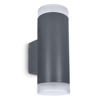 Brilagi - LED RGBW dimbare buitenwandlamp MATERA 2xGU10/4,8W/230V 3000K IP54 antraciet + afstandsbediening