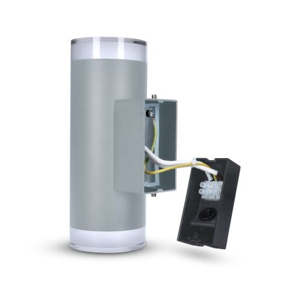 Brilagi - LED RGBW dimbare buitenwandlamp MATERA 2xGU10/4,8W/230V 3000K IP54 grijs + afstandsbediening