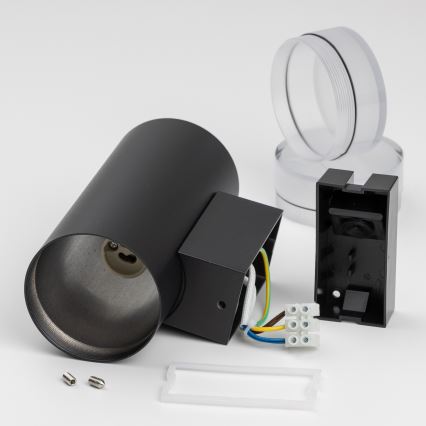 Brilagi - LED RGBW dimbare buitenwandlamp MATERA 2xGU10/4,8W/230V 3000K IP54 zwart + afstandsbediening