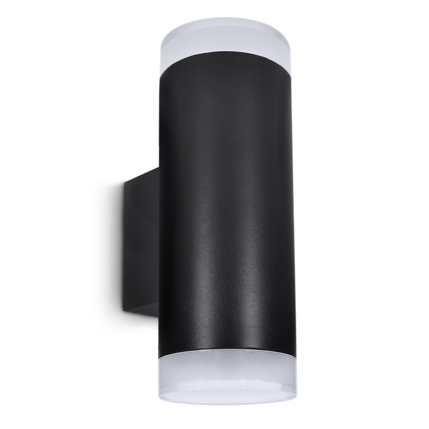 Brilagi - LED RGBW dimbare buitenwandlamp MATERA 2xGU10/4,8W/230V 3000K IP54 zwart + afstandsbediening