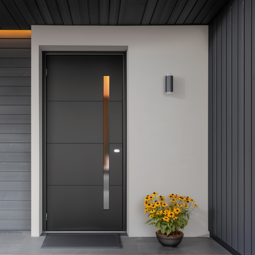 Brilagi - LED RGBW dimbare buitenwandlamp MATERA 2xGU10/6W/230V 3000K IP54 antraciet + afstandsbediening