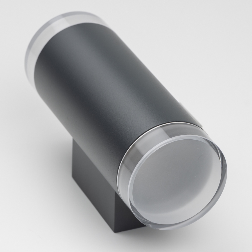 Brilagi - LED RGBW dimbare buitenwandlamp MATERA 2xGU10/6W/230V 3000K IP54 antraciet + afstandsbediening